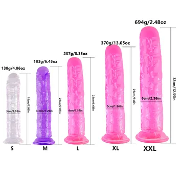 Vibrator realist Cu Super-ventuza Puternica Erotic Jelly Penis artificial Jucarii Sexuale pentru Femei Penis Artificial G-Spot Simulare