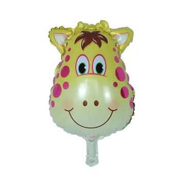 50pcs/lot Mini cap de animal, Baloane Folie gonflabila balon cu aer fericit ziua de nastere decoratiuni petrecere copii, petrecere copil de dus provizii