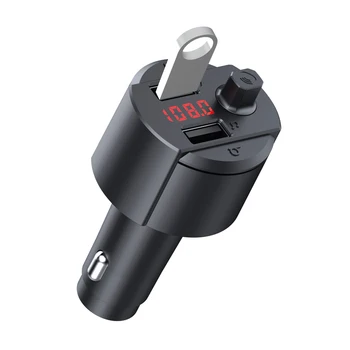 C4 Bluetooth Transmițător FM pentru Auto, fără Fir Transmițător Radio FM Adaptor Kit de Mașină, Două Porturi USB de Încărcare, Handsfree de Asteptare