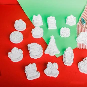 Plastic Cookie-uri Mucegai Crăciun 3D Durabil Casă Vase de Bucătărie Cookie Mucegai Fondant de Patiserie Festivalul de Decorare Moș Crăciun Model