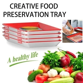 4buc Creative de Conservare a produselor Alimentare Tava de Alimentare Proaspete Păstrarea Proaspătă Distanțier Organizator Alimente Preservate Frigider de Păstrare a Alimentelor