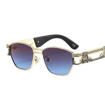 D&T 2021 Noua Moda Pătrat Scut ochelari de Soare Femei Bărbați Calitate Gradient Lens Lux, Cadru din Aliaj de Cool Logo-ul de Brand Designer de UV400