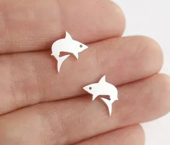 New Sosire Moda Drăguț Cercei Stud Mici Animale de rechin cercel Bijuterii pentru Femei, Fete Cadou SanLan