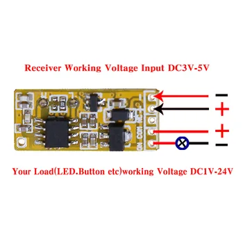 DC3.5V-12V Top Calitate Mini Releu Comutator Wireless de Control de la Distanță Putere Lampă cu LED-uri Controler Micro Receptor Transmițător de Piersici