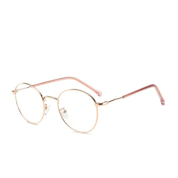 Metal retro ochelari miopie student oglindă plană anti-albastru de moda bărbați și femei ochelari miopie terminat-50-100~-600
