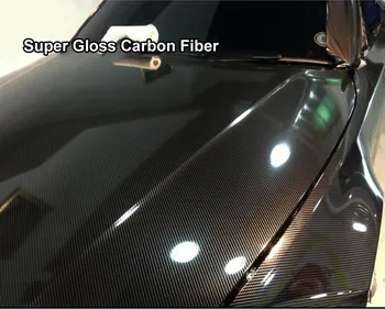 Super Gloss 5D Fibra de Carbon, Folie de Vinil, Pentru o Masina de Vinil Vehicul Decal Laptop Piele Capacul Telefonului Motocicleta