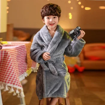 MudiPanda Toamna Iarna Copii Pijamale Halat pentru Copii Halat de baie Pentru Fete 2020 Flanel Cald Pijama Pentru Baieti 2-14 Ani Adolescentă