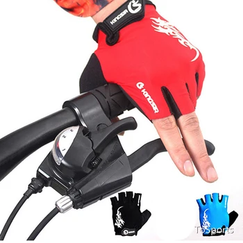 Mănuși de ciclism Deget și Jumătate de Bărbați, Femei 1Pairs Sport Respirabil rezistent la Șocuri și Anti-alunecare în aer liber cu Bicicleta Mănuși de MTB Biciclete Mănuși L/XL