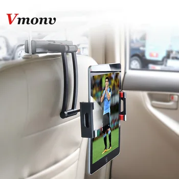 Vmonv Aluminiu Tableta Suport Auto Pentru iPad Mini Air 2 3 4 Pro De 12,9 Spate a Scaunului Tetiera 5-13 Inch Comprimat Telefon de Stand pentru Iphone X 8