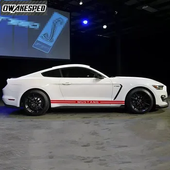 Curse Sport Dungi Pentru-Ford Mustang GT Shelby Boss 302 Auto Ușă Laterală Fusta Autocolante Auto Styling Corpul Decor Decalcomanii de Vinil