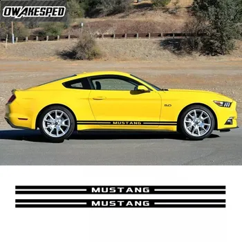 Curse Sport Dungi Pentru-Ford Mustang GT Shelby Boss 302 Auto Ușă Laterală Fusta Autocolante Auto Styling Corpul Decor Decalcomanii de Vinil