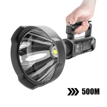 Lanterna portabil cu LED-uri becuri, XHP70.2 puternic rezistent la apa lumina reflectoarelor, USB reîncărcabilă reflector, ideal ca baza de pescuit lig