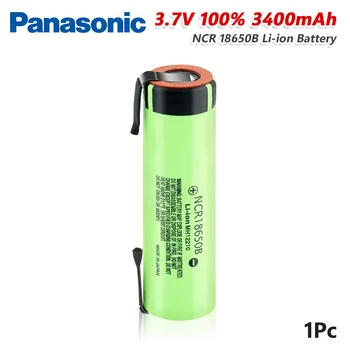Panasonic 3.7 V 18650 baterie baterii pentru Lanternă Mare de Scurgere 20A 3400mAh NCR18650B Baterie Reîncărcabilă Cu DIY Nichel File