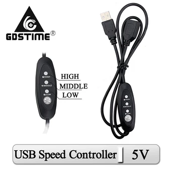 5Pcs/Lot Gdstime USB Viteza de Guvernator Linie 100CM Cablu de Extensie 5V 1M Fan Controler de Viteză Sârmă