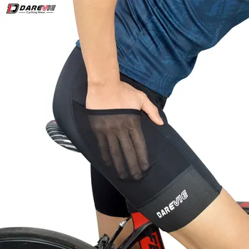 DAREVIE Ciclism pantaloni Scurți Bărbați Cu Buzunar din Plasă Elastic Lycra 3D Pad rezistent la Șocuri Ciclism Scurte de Vară Cool pantaloni Scurți de Ciclism MTB Drum