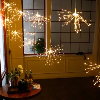 Thrisdar 240LED foc de Artificii Lumini Led Sârmă de Cupru Starburst Șir de Lumini 8 Moduri de Baterii Zână Lumina Pentru Patio Crăciun