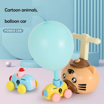 Inerție Balon De Zbor Mașină Lansator De Desene Animate Apăsarea Butonului De Alimentare Balon Mașină De Jucărie Puzzle Știință Experimen Jucărie Pentru Copii Cadouri