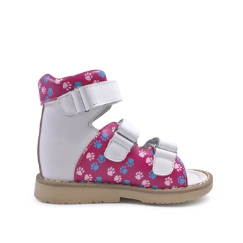 Ortoluckland Copii Sandale Plate Fete Copii Pantofi Ortopedici Imprimare Sandale din Piele Copii Printesa Frumoasa melissa Pantofi