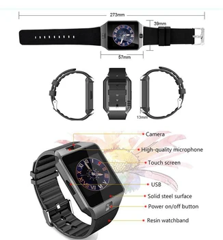 DZ09 Inteligent Ceas Cu Camera Bluetooth Sport Dispozitive Portabile SIM Card TF Smartwatch Pentru IOS Android Pentru iPhone X XS XR XS MAX