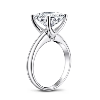ANZIW Argint 925 3 Carate Prințesă Tăiat Inelul de Logodna pentru Femei Sona Simulat Aniversare de Diamant Inel Solitaire
