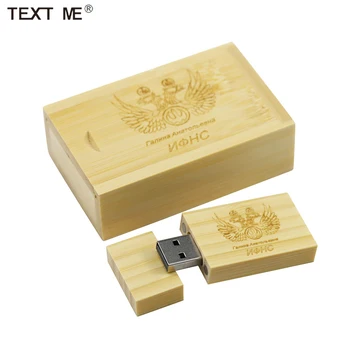 MI mesaj Gratuit de imprimare LOGO-ul de Arțar wooCarbonized de bambus, Nuc din lemn USB+cutie cu LOGO-ul personalizat Flash Drive 4GB 8GB 16GB 32GB Pendr