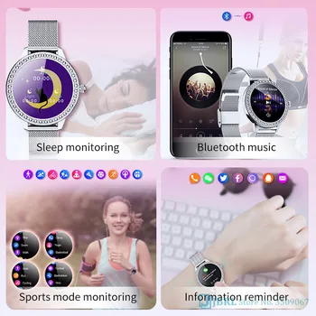 Lux Ceas Inteligent 2020 Femei Full Touch Smartwatch Fitness Tracker Sport rezistent la apa Bratara Inteligent Pentru Android IOS Digital Oră