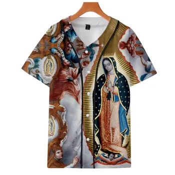 Our Lady Of Guadalupe Fecioara Maria Mexic Mexican t-shirt, blaturi 4xl harajuku tricou de baseball tricouri streetwear Sacou de Vară