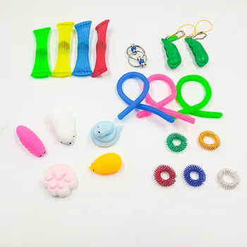 Se frământa Jucării Anti Stres Jucărie Set Elastic Siruri de caractere Marmură, Plasă de Relief Cadou pentru Adulti Fata de Copii Senzoriale de Relief de Stres Jucarii