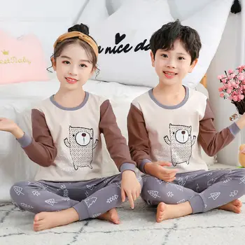Copii Băieți Fete Haine Inflant Pijamale pentru Copii de Iarnă cu Mâneci Lungi de Pijama Set de Desene animate de Animale Pijamale Costum de Pijamale pentru Copii