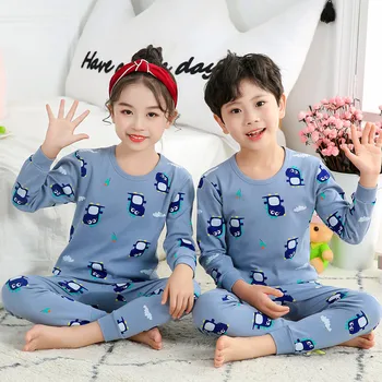 Copii Băieți Fete Haine Inflant Pijamale pentru Copii de Iarnă cu Mâneci Lungi de Pijama Set de Desene animate de Animale Pijamale Costum de Pijamale pentru Copii