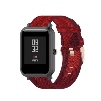 Watchband Pentru Xiaomi Amazfit Bip / BIP Lite Coloful Nylon Canvas Curea Bratara Pentru Huami Amazfit GTS GTR Ritmul Stratos Bratara
