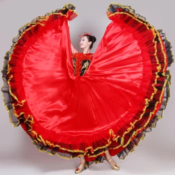 În 2020, Noi Femeile lupta cu Tauri spaniolă Rochie de Tigan Îmbrăcăminte de Performanță Rochii Lungi Halat de sex Feminin Modern, Dans Flamenco Costum DL5729