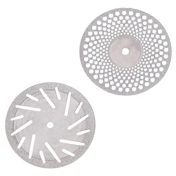 5pc/set Dentar Subtire Ultra-subțire Dublu Față de Nisip Ceramice de Albire a Dintilor Diamond Disc de Tăiere Cu Mandrină Pentru Separarea poloneză