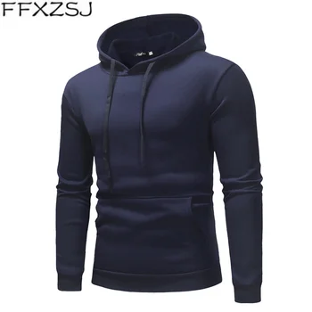 FFXZSJ Brand 2019 tricou barbati hanorace barbati Standard Complet Regulate cu Gluga Casual Bumbac Solidă hoodie