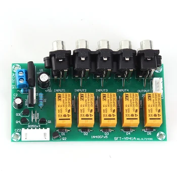 Intrare Audio Semnal Selector Modulul 4 În 1 Releu de Comutare Bord Releu Selectează Sunetului Amplificator de Semnal Video Modul DIY Kit