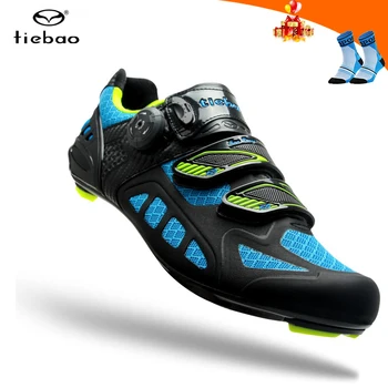 TIEBAO pantofii de ciclism rutier de carbon biciclete rutier pantofi pentru bărbați de curse adidași profesionala a adultilor atletic respirabil sine blocarea pantofi