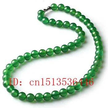 Natural Verde Jad de 6MM Margele Colier Jadeit Bijuterii de Moda Farmec Accesorii Sculptate manual Norocos Amuleta Cadouri pentru Femei I Bărbați