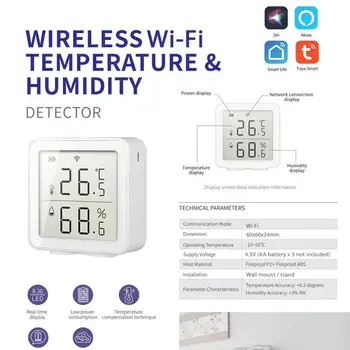 WIFI Inteligent de Temperatură Și Senzor de Umiditate Smart Home Interior Inteligent Legătură Cu Ecran LCD Suport de Start Google Si Alexa