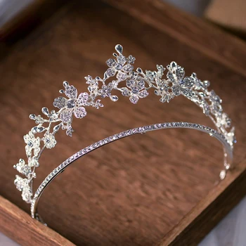 Vintage Cristal De Mireasa Coroane Tiara Bentita Mireasa Nunta Diademă De Regină Coroana De Nunta Accesorii De Par
