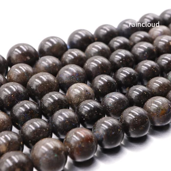 Natural negru opal piatra margele rotunde netede semi-pretioase pietre semipretioase perle străluci șirag de mărgele Pentru a Face Bijuterii DIY colier de femei