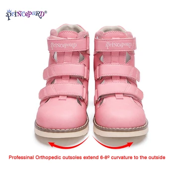 Princepard Copilul Băieți Fete Sandale Ortopedice pentru Copii Pantofi pentru Copii Apring Vara din Piele Picior stramb de Susținere Pantofi pentru Copii