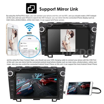 Android Car Multimedia DVD, Radio-Video Player Pentru Honda CRV CR-V 2006-2011 Auto 2Din AutoRadio Stereo de Navigare GPS Audio 2G+16G