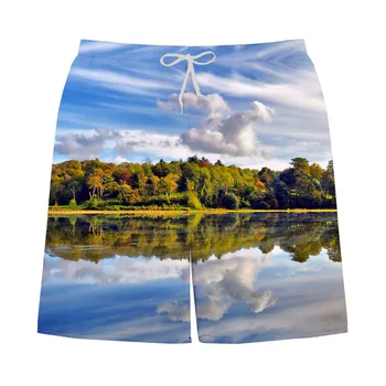 De Vară 2020 pentru Bărbați pantaloni Scurți de Plajă 3D Imprimate Moda Streetwear Pantaloni scurți de Sport Costume de baie Scurt Trunchiuri de sex Masculin Casual pantaloni Scurti