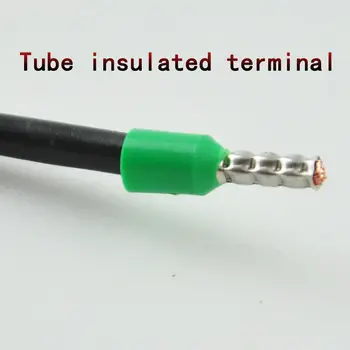 1000 BUC E1008 Tub de pre-izolante terminal izolat cablul conectorului de sertizare terminale (tip TG-JT) AWG #18 VE1008