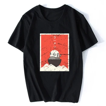 Vintage Anime Japonez Ramen Bumbac Barbati Cool Japonia Anime T-shirt Harajuku Streetwear Camisetas Hombre Estetice Haine