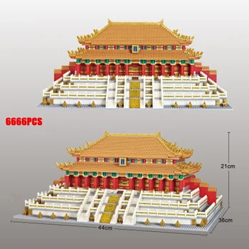 Faimosul Istoric de Arhitectură Sala de Superme Armonie micro diamant bloc China Imperial Palace caramida nanobricks jucarii