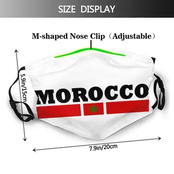 Maroc - Cool Maroc Flag Print Amuzant Reutilizabile Pm2.5 Filtru Masca De Fata Milaino Inima Constructor De Corp I Love Love Maroc Maroc
