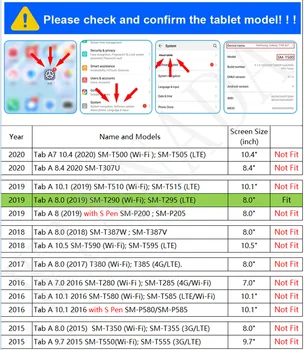 Pentru Samsung SM T290 Caz, Copii husa pentru Tableta șoc dovada EVA spuma de Mână-a avut loc Capacul suportului pentru Samsung Galaxy Tab a 8.0 2019 T295