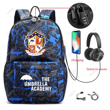 Umbrela Academiei Pringting Unisex Școală Rucsac Pentru Femei/Bărbați UT Model de Sac de Școală blocare Anti-furt pentru Laptop Rucsac
