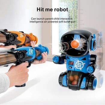 Aer Alimentat de Siguranță Moale Arma cu Glont M-a Lovit de Fotografiere Joc Robot Țintă Arma cu Glont pentru Băieți Copii Jucarie cadou Educativ sport